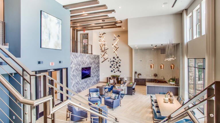 Expansive resident lounge