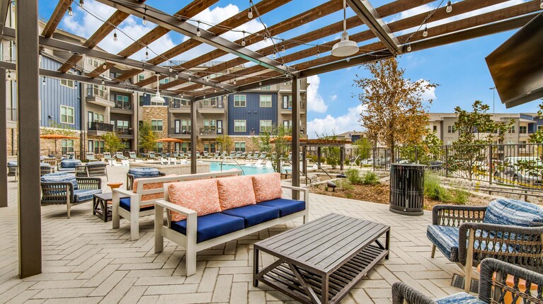 Resort-inspired lounge area