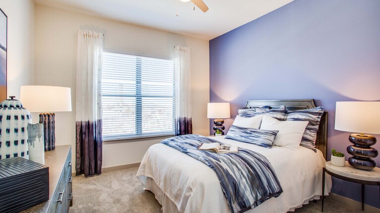 Bedroom with ceiling fan