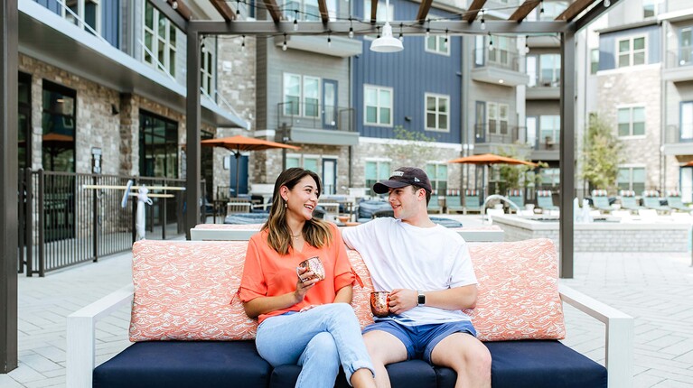 Outdoor lounge spaces