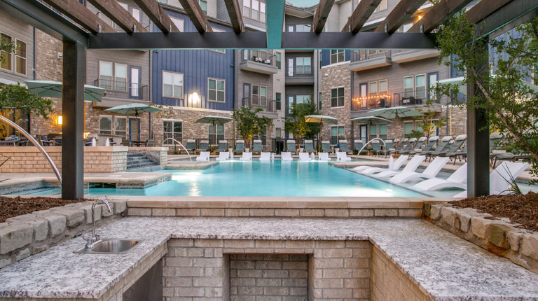 Resort-Style Pool with Swim-Up Bar
