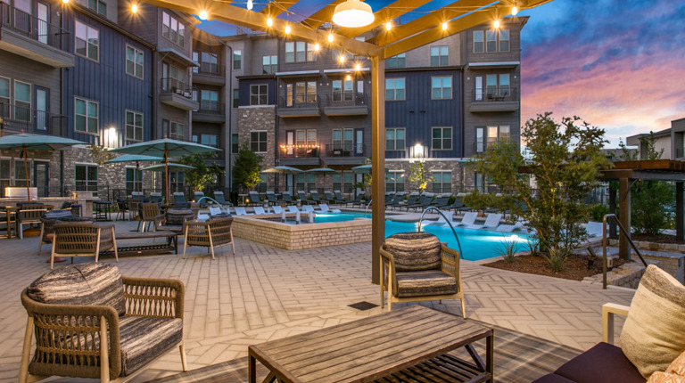 Outdoor lounge area