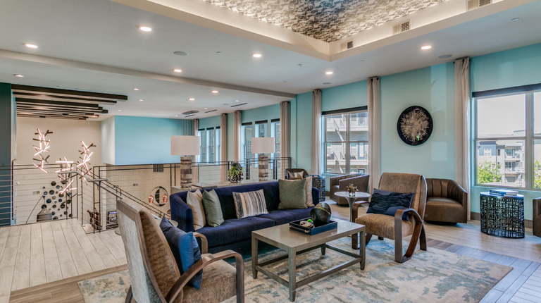 Resident lounge with plush seating