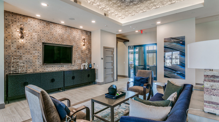 Resident lounge and entertainment space