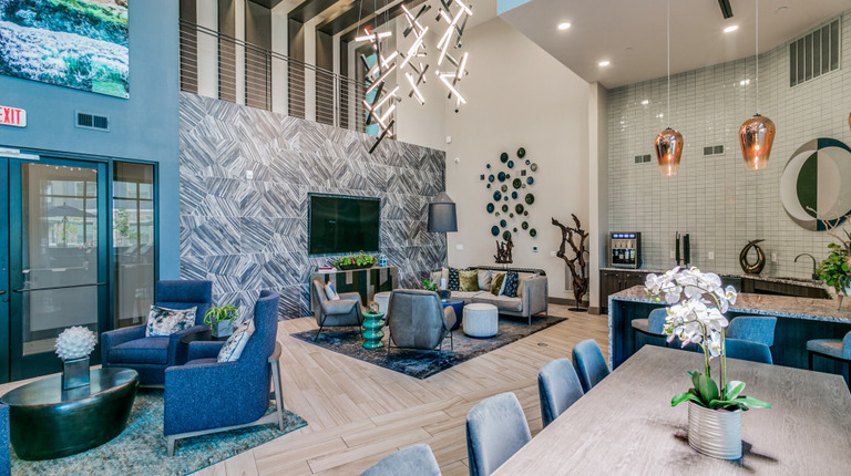 Spacious resident lounge